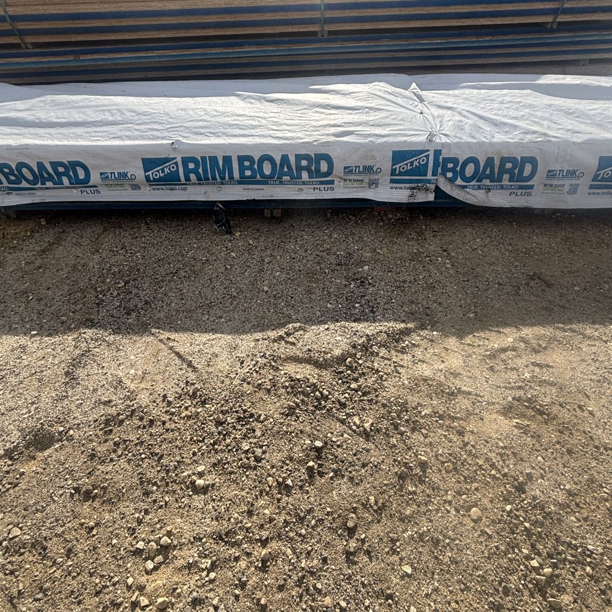 APA-rated 1-1/8 inch by 11-7/8 inch OSB rim board bundle used for engineered floor systems, stocked at Boise lumberyard