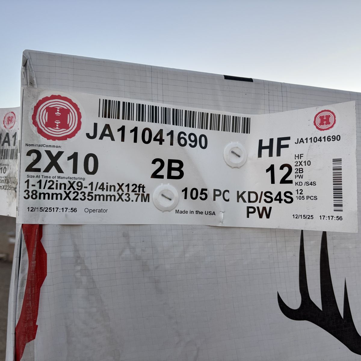 RFPI-20 I-joist bundle label