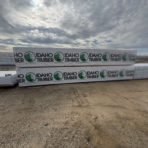 Stacked units of 2×6-20′ #2 kiln-dried Hem-Fir lumber at our Boise lumberyard