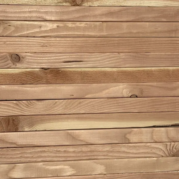 Grade stamp on 2×10 #2 kiln-dried Douglas Fir lumber showing grade and mill identification