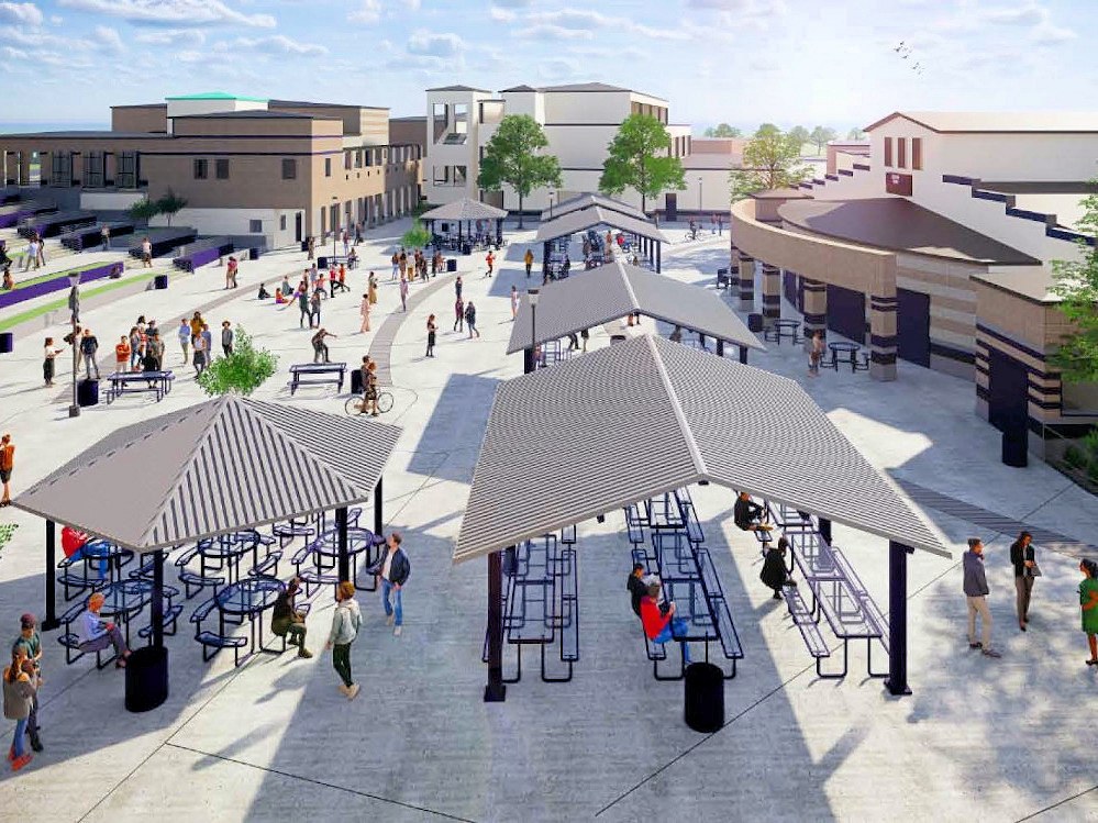 New high school construction wood framed project – California